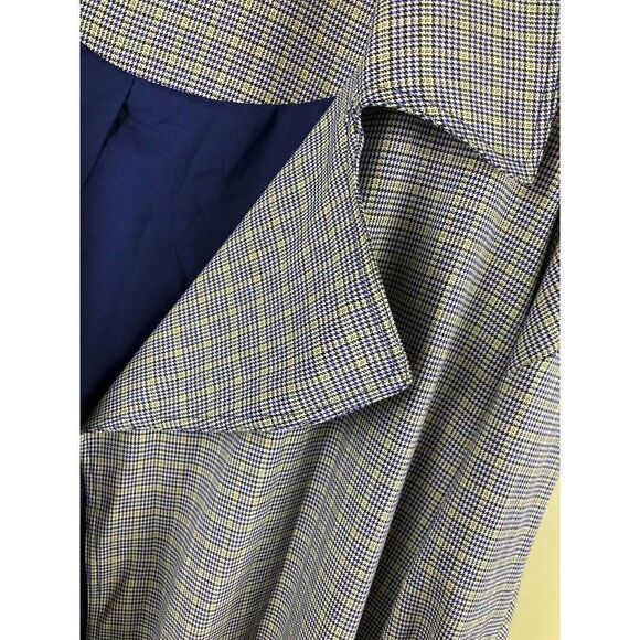 E-172 Halogen plaid duster jacket coat NAVY PLAID size XXL nwot - Picture 3 of 4